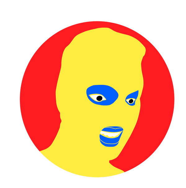 OG Edition logo variant featuring a yellow mask and red background.